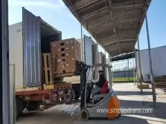 Transshipment of frozen meat and meat products in the port of Poti, Georgia