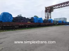 Transshipment of wheeled vehicles in the ports of Poti and Batumi, Georgia.