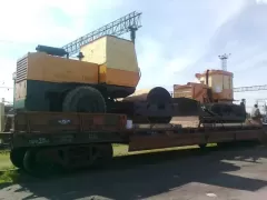 Transportation of oversized cargo by rail.